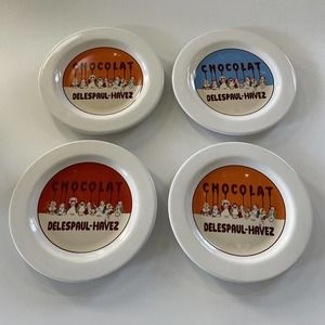 Set of‎ 4 Pottery Barn Chocolat Delespaul-Havez Salad Plates French Decor